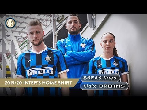 View the video 2019/20 INTER'S HOME SHIRT: BREAK LINES, MAKE DREAMS