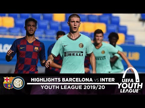 View the video BARCELONA 0-3 INTER | U19 HIGHLIGHTS | What a win at the Estadi Johan Cruyff! | UEFA Youth League