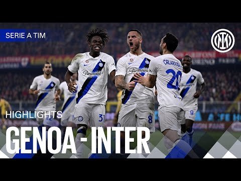 View the video FIRST INTER LEAGUE GOAL ⚽ | GENOA 1-1 INTER | HIGHLIGHTS | SERIE A 23/24 ⚫🔵🇬🇧