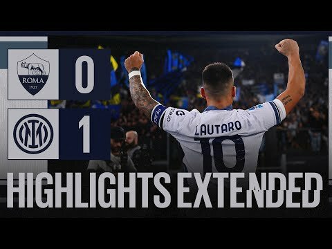 View the video LAUTI DA RECORD 🐂😍 | ROMA 0-1 INTER | EXTENDED HIGHLIGHTS 📺⚫🔵